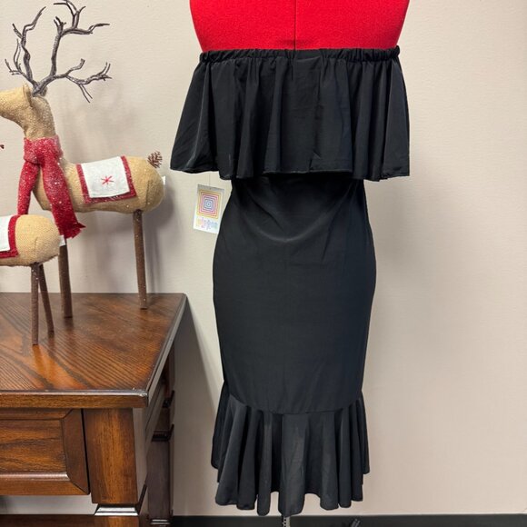 LuLaRoe CiCi Dress Black NWT size S *unicorn* - Picture 3 of 16
